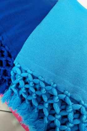 stola con frangia nodi