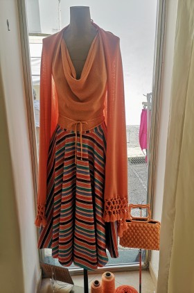 stola con frangia nodi