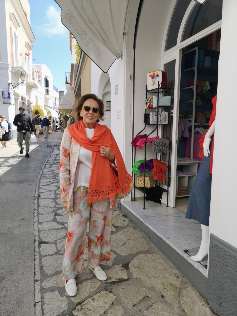 stola con frangia nodi